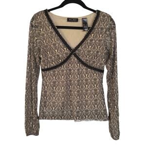 Y2K Babydoll Witchy Dark Romantic Fairy Goth Stretchy Date Night Top Small